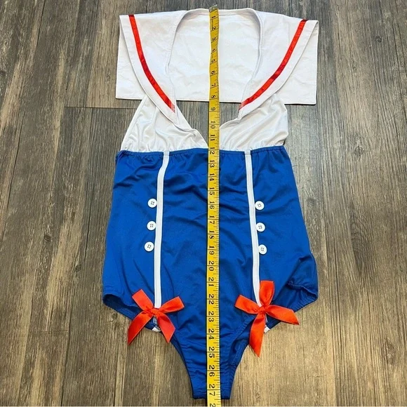 Sexy Sailor Navy Women’s Leotard Halloween Cost Play Costume - Picture 9 of 13